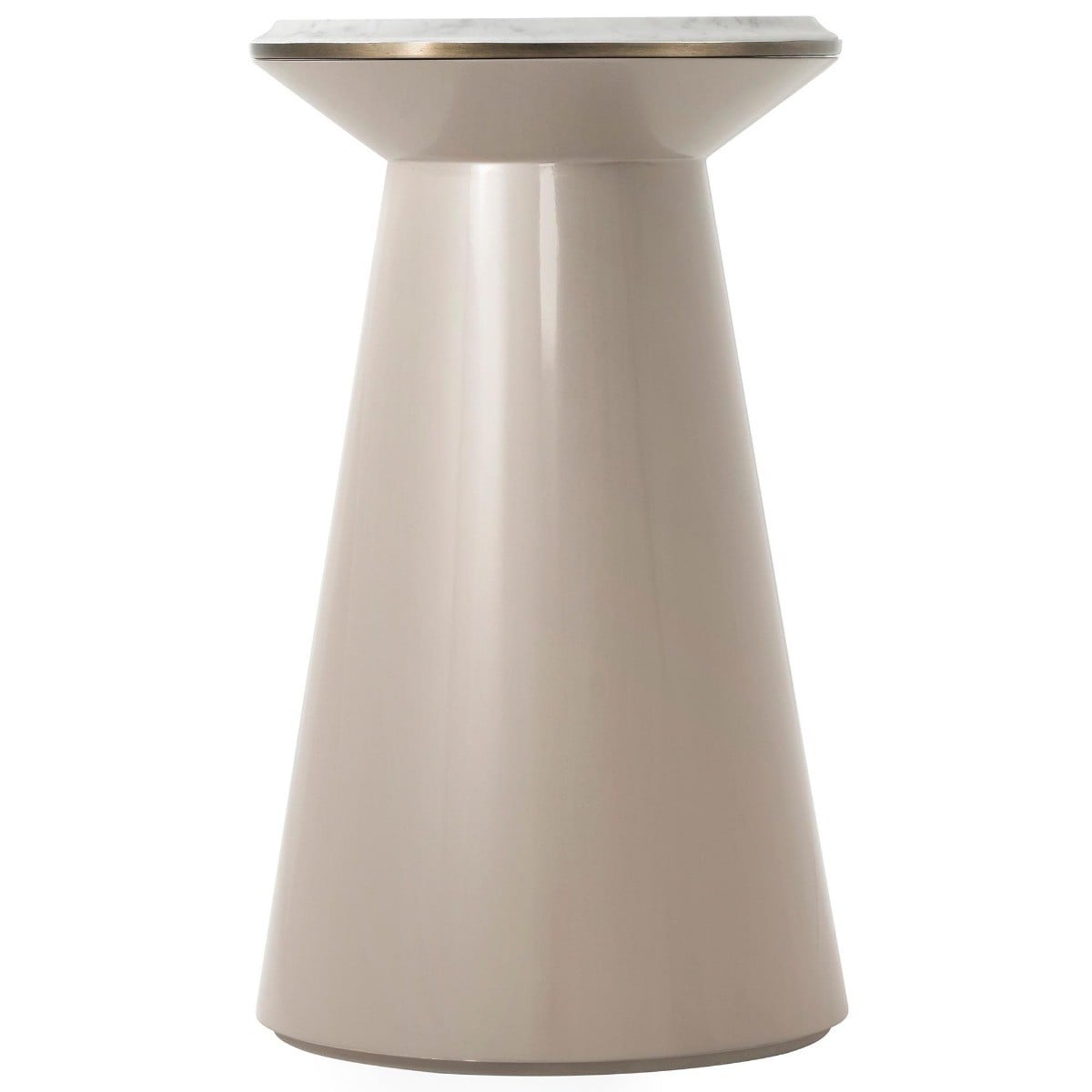Contour Side Table in Taupe and Pearl - Small