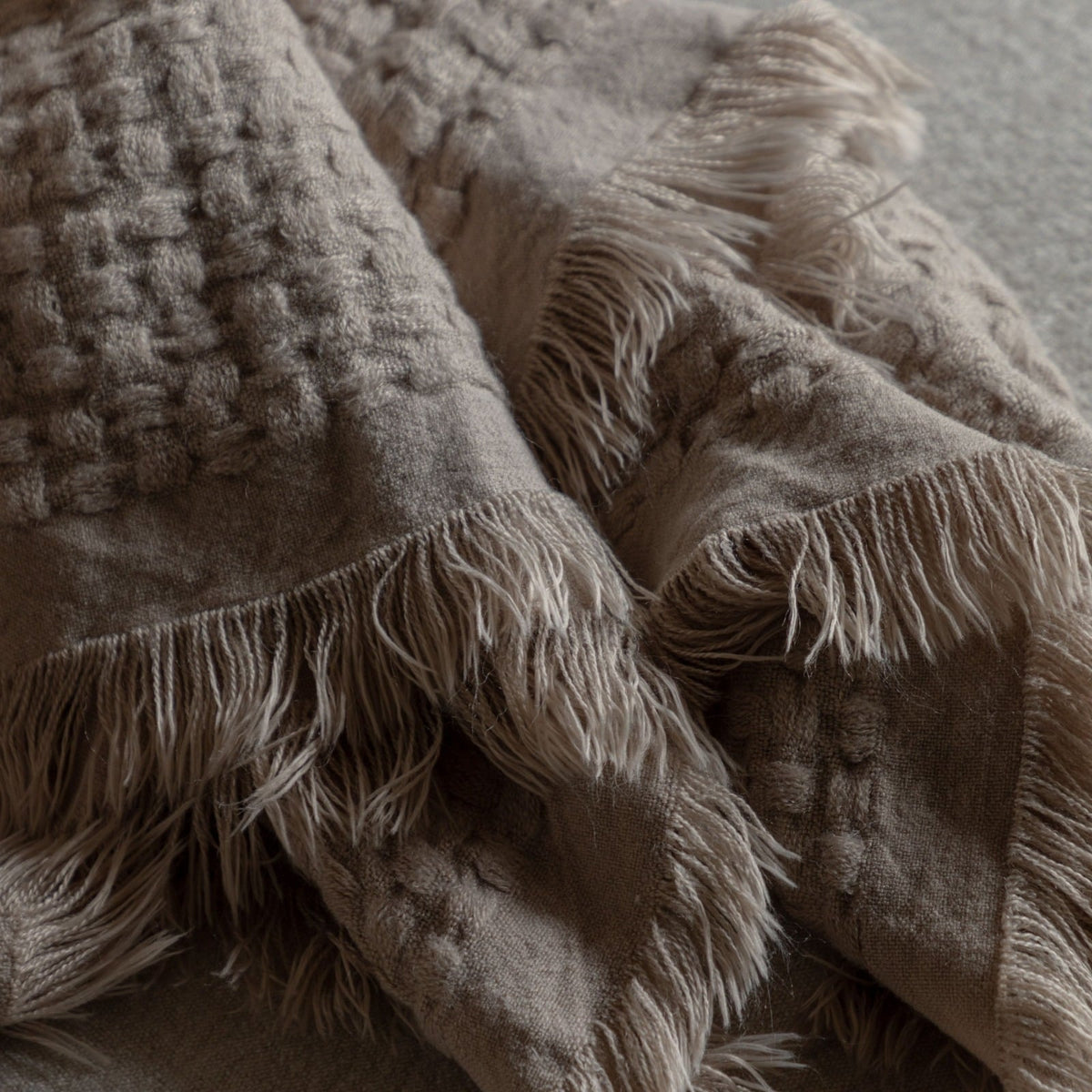 Soft Touch Waffle Throw in Natural