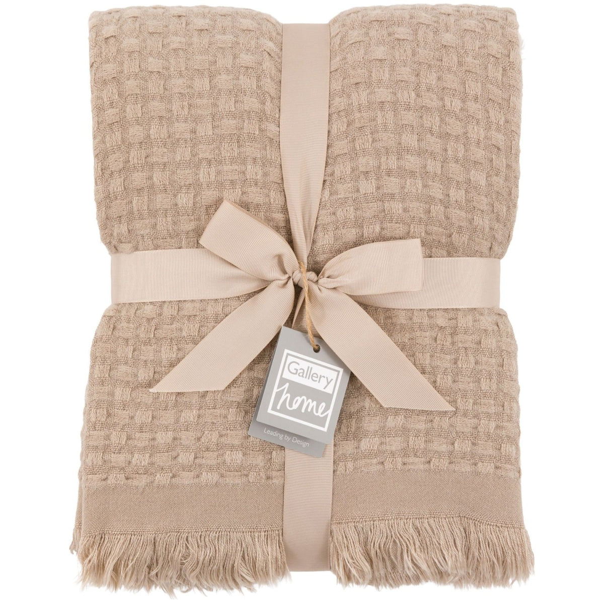 Soft Touch Waffle Throw in Natural