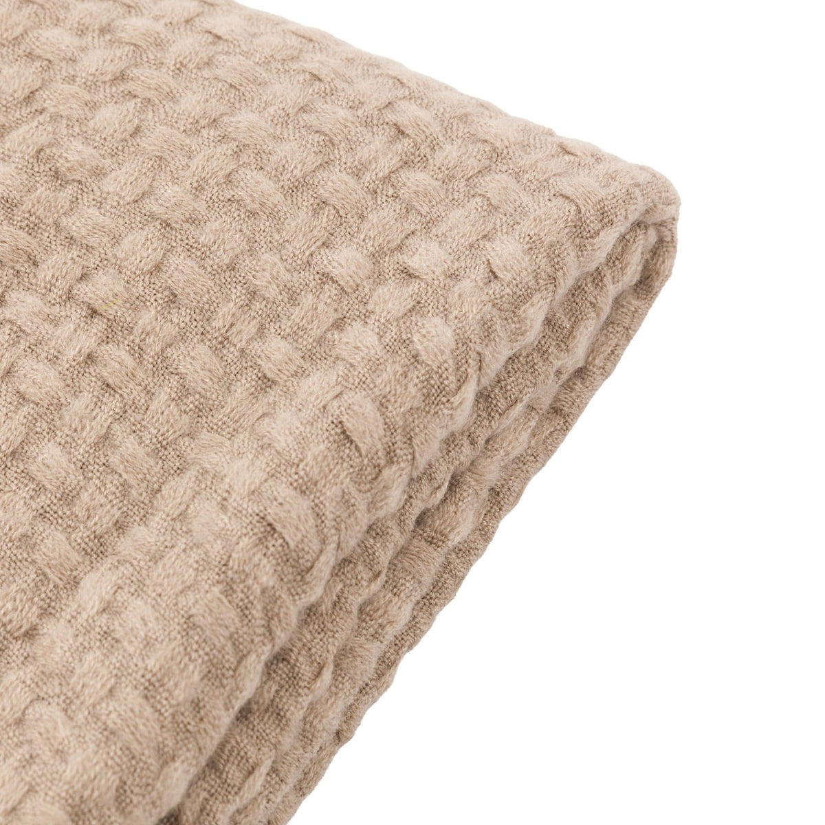 Soft Touch Waffle Throw in Natural