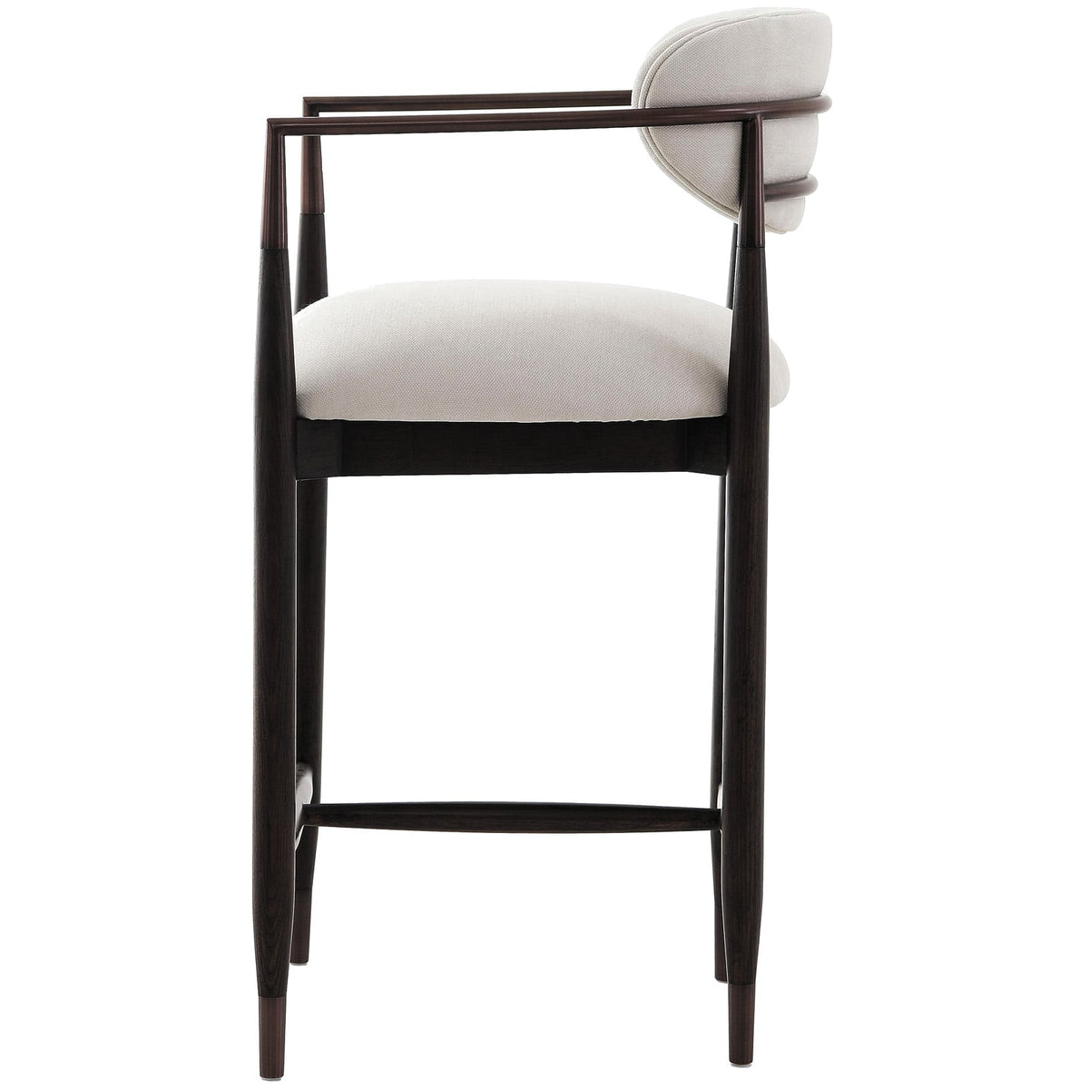 Soho Counter Stool in Walnut and Bronze