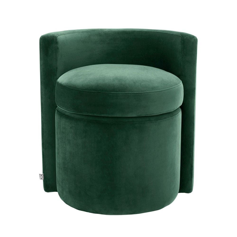 Arcadia Stool in Green Velvet
