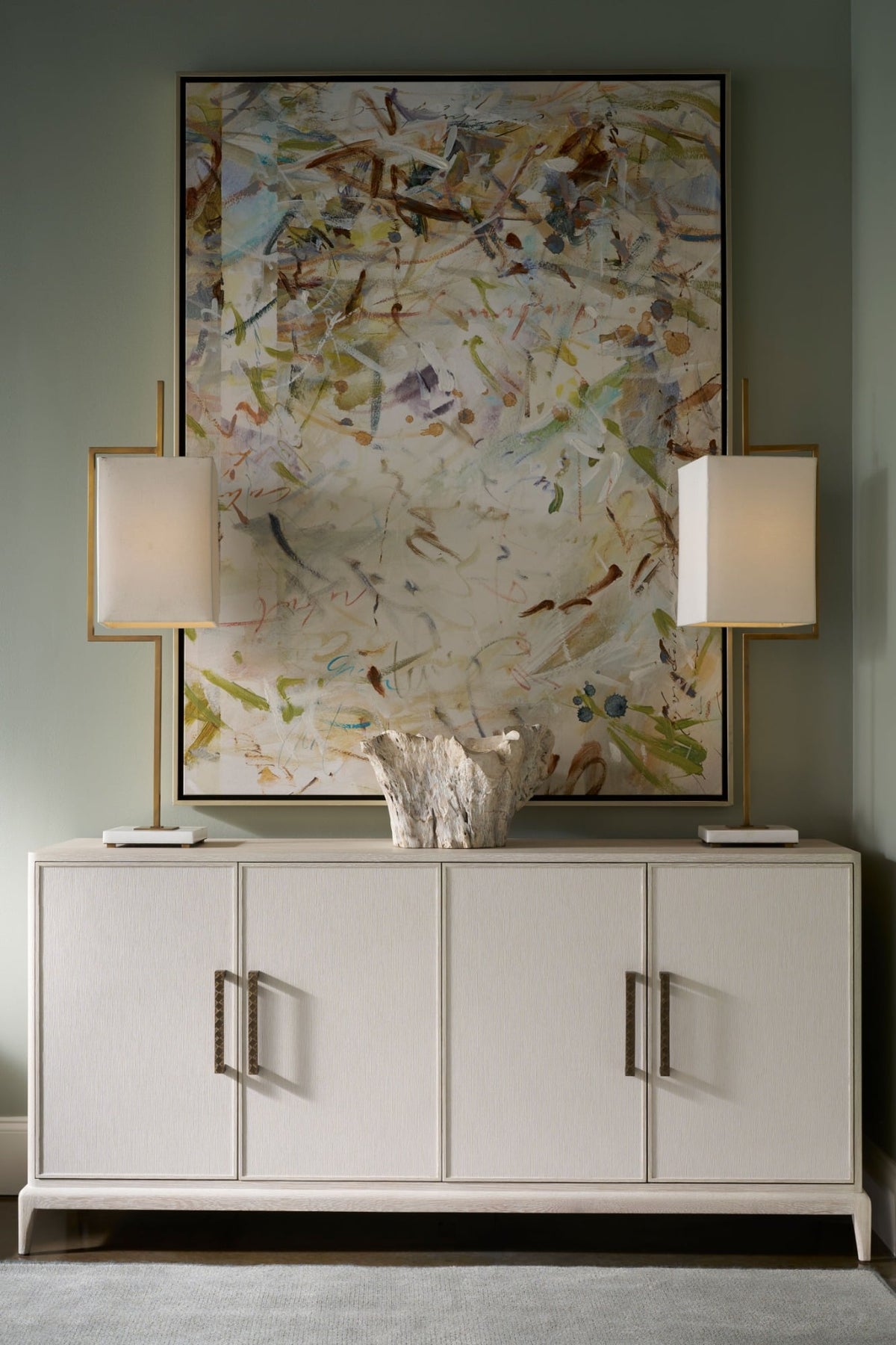 Stuart Credenza with Wallpaper Door Fronts