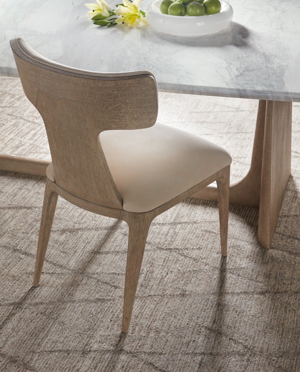 Repose Upholstered Side Chair in Grey Oak
