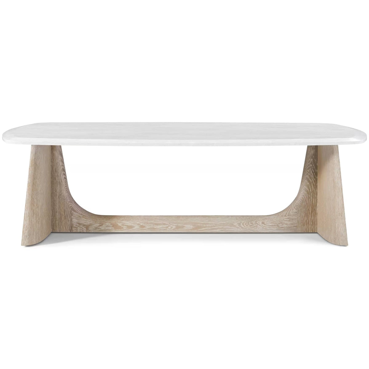 Repose Coffee Table with Marble Top in Grey Oak