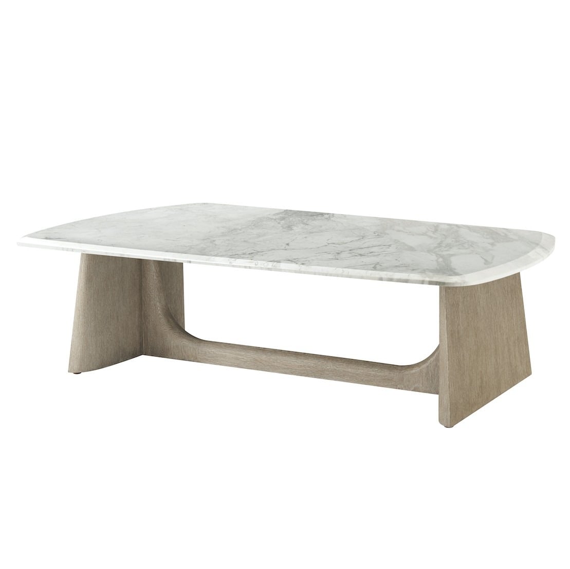 Outlet Repose Wooden Coffee Table Marble Top