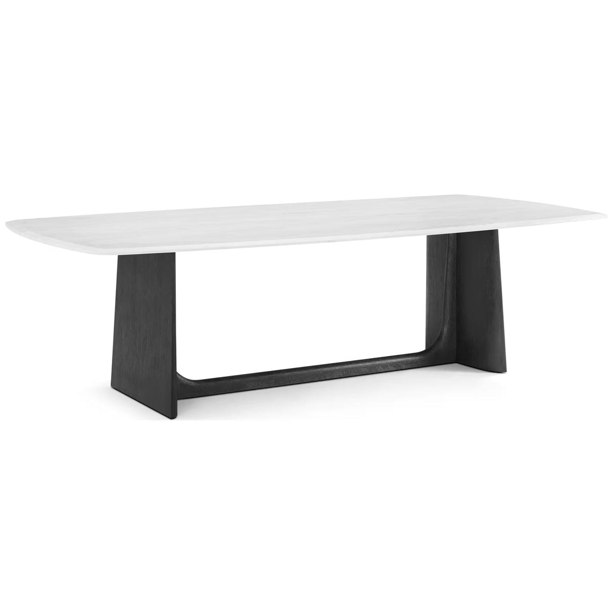 Repose Dining Table with Marble Top in Charcoal Oak - 260cm