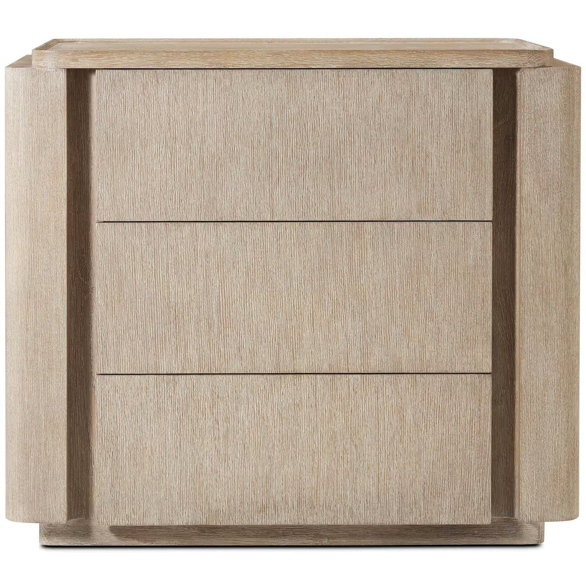 Repose Closed Bedside Table in Grey Oak