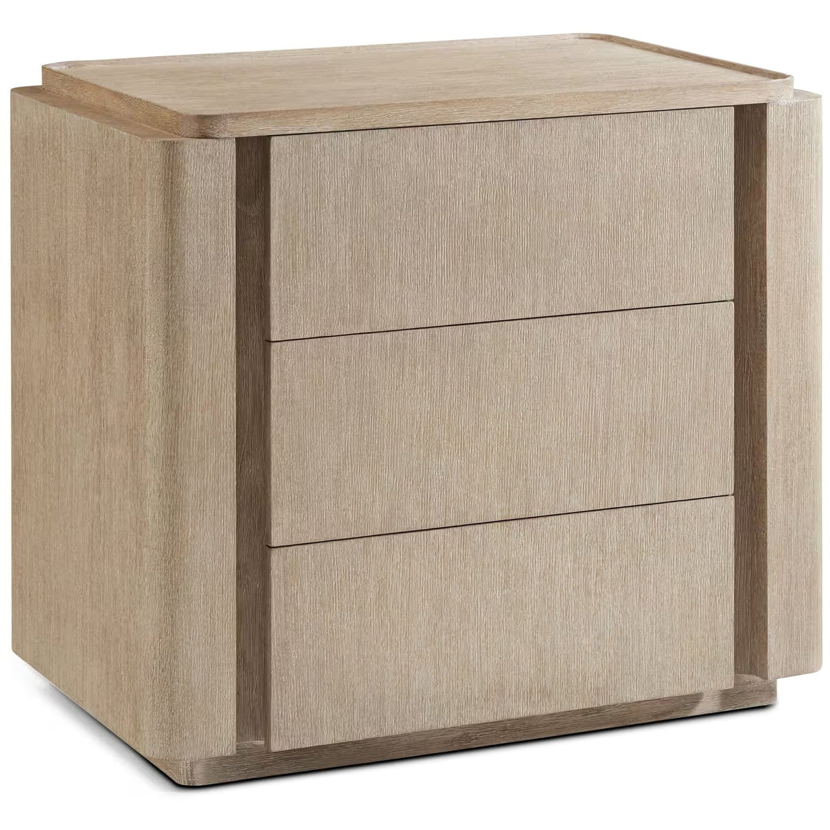 Repose Closed Bedside Table in Grey Oak