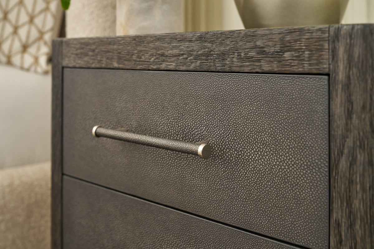 Maxwell 3-Drawer Bedside Table Dark
