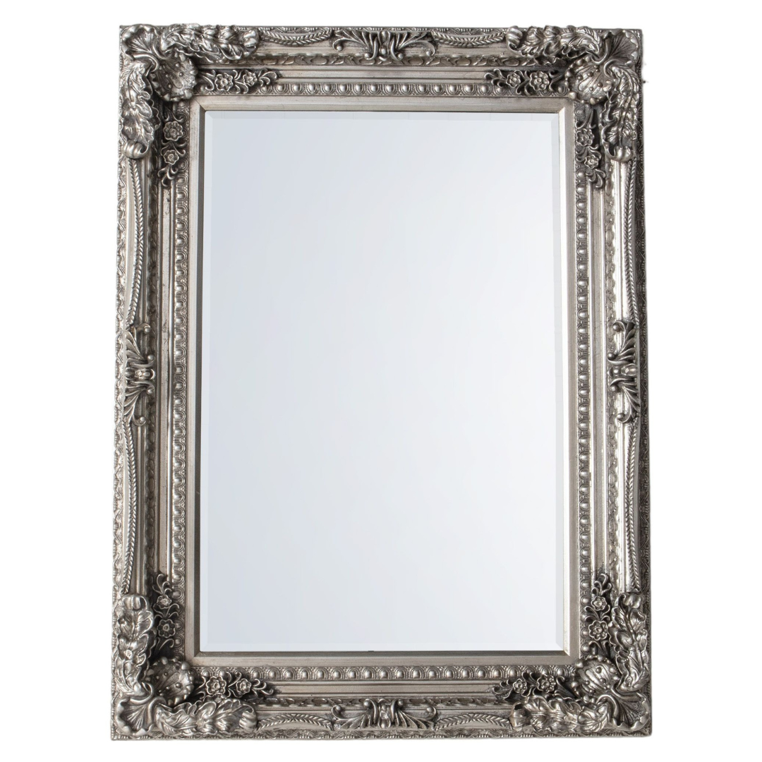 Gloucester Carved Wall Mirror in Silver