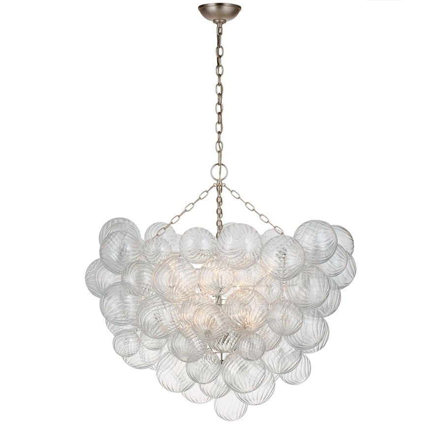 Talia Grande Chandelier | Burnished Silver Leaf