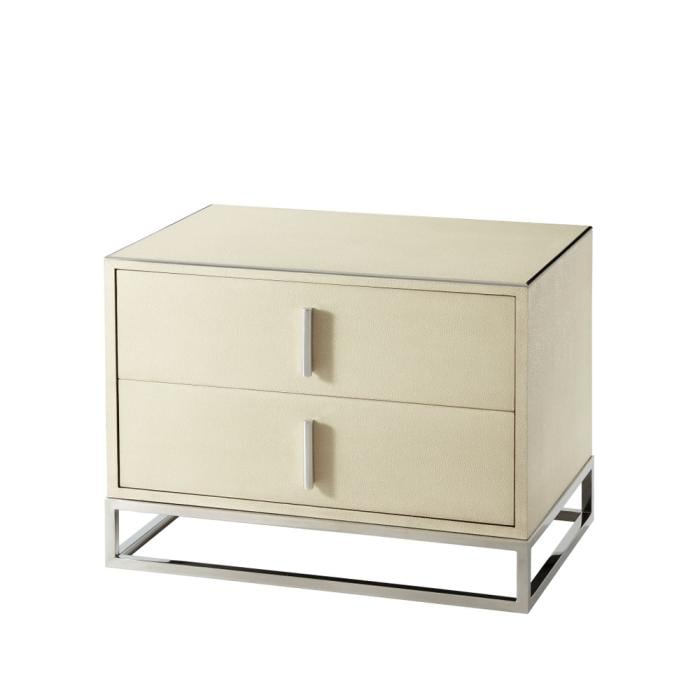 Clearance Ta Studio Bedside Table Blain in Overcast Shagreen