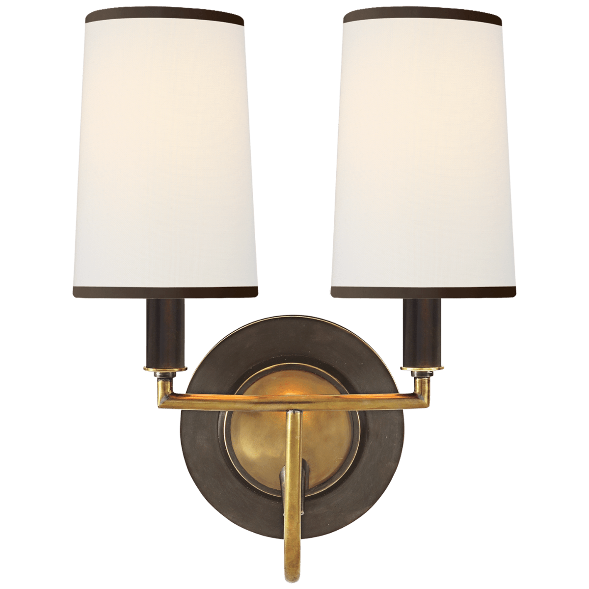 Elkins Double Wall Light | Bronze & Antique Brass