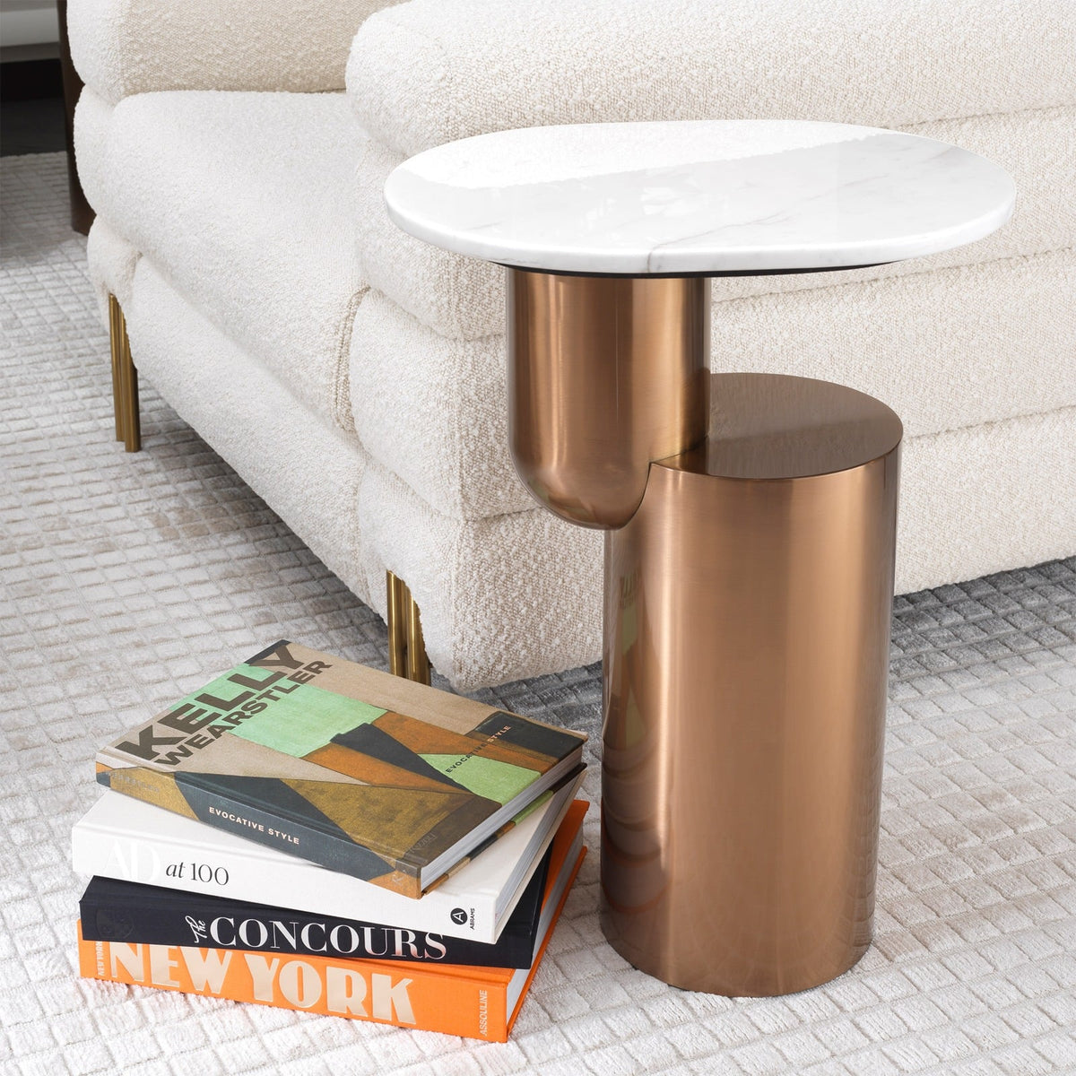 Tosca Side Table in Brushed Copper