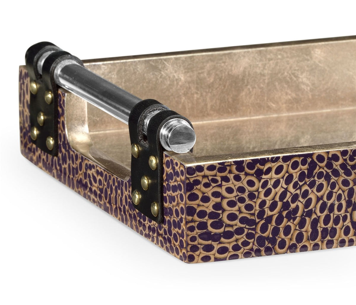 Serving Tray Oriental in Silver Espresso