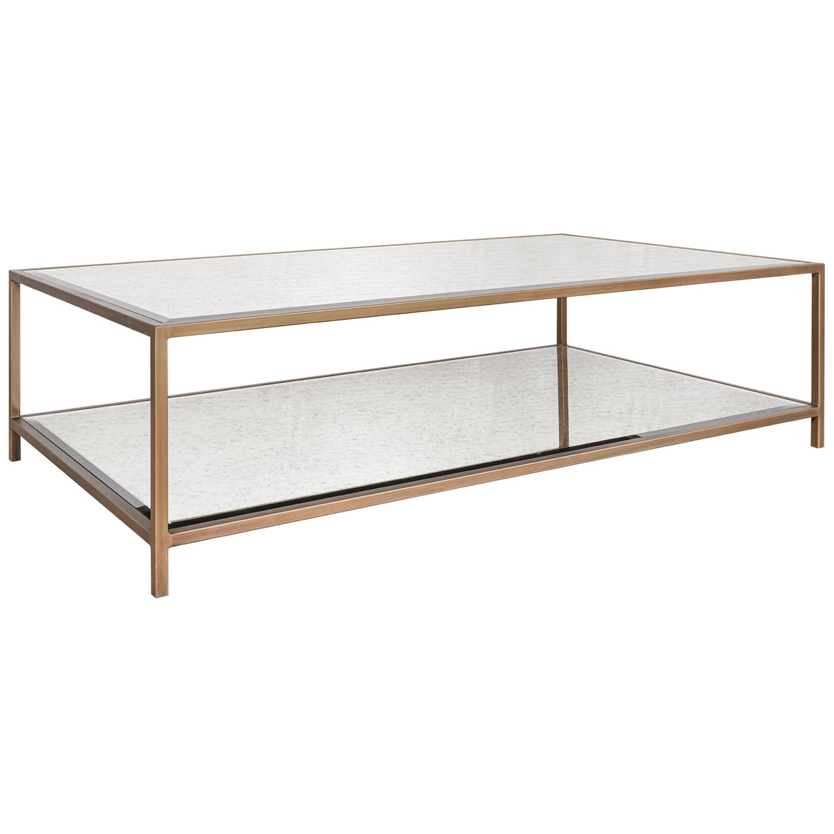 Upton Coffee Table in Antique Brass
