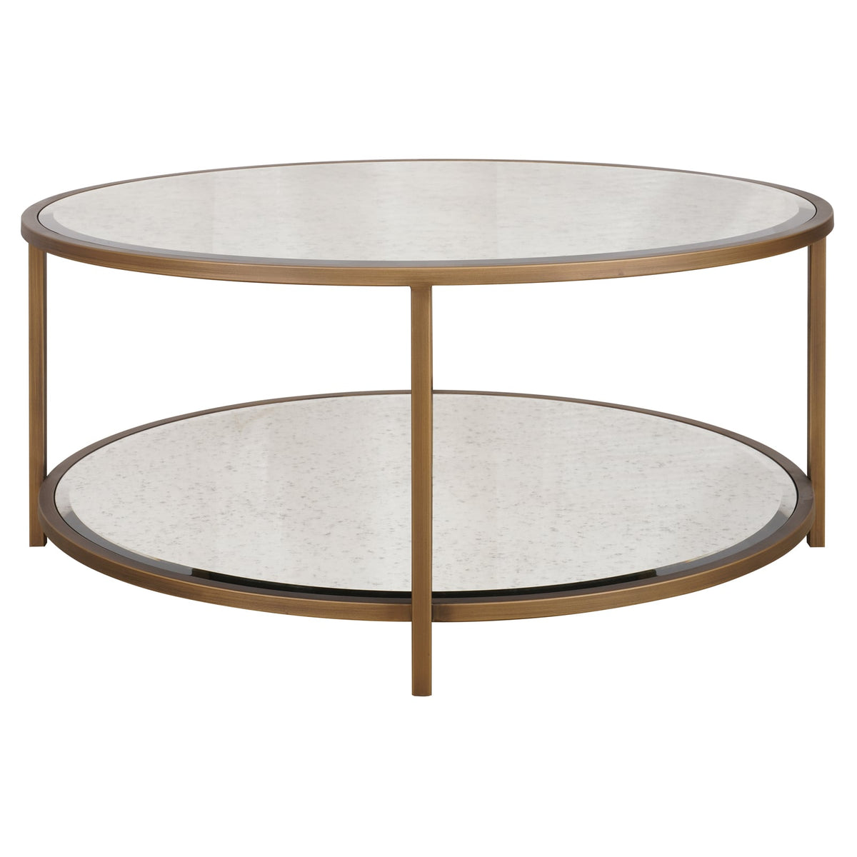 Upton Coffee Table in Antique Brass - Round
