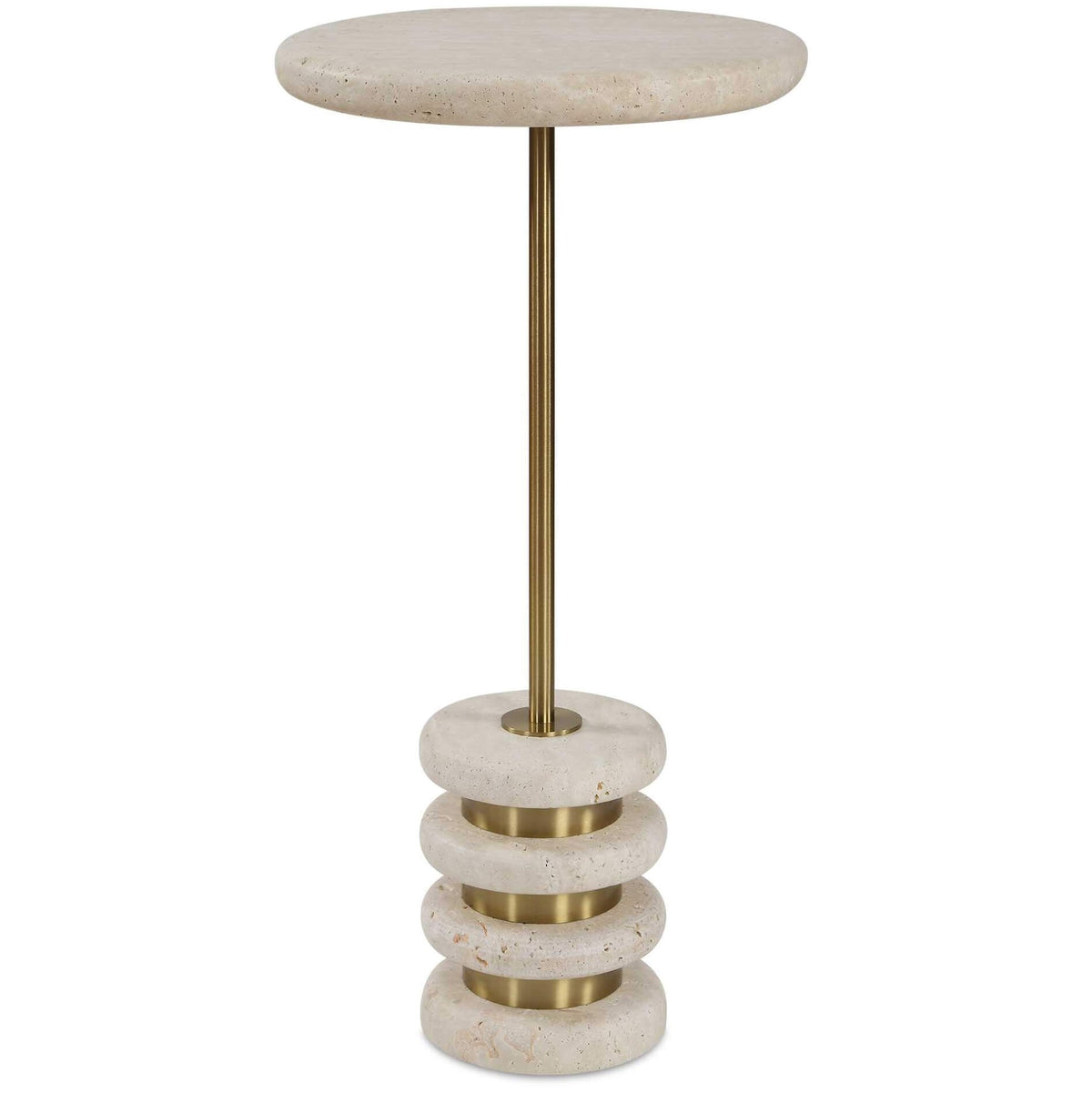 Adames Travertine Drink Table