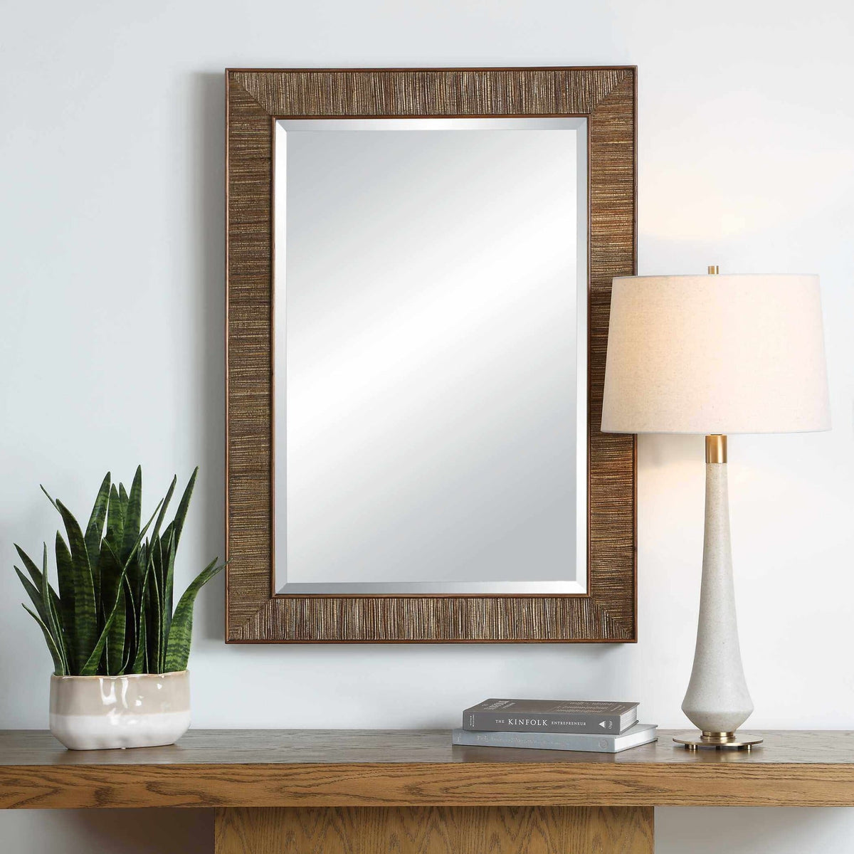 Aldous Walnut Rectangular Mirror