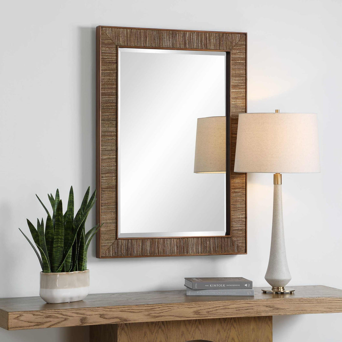 Aldous Walnut Rectangular Mirror