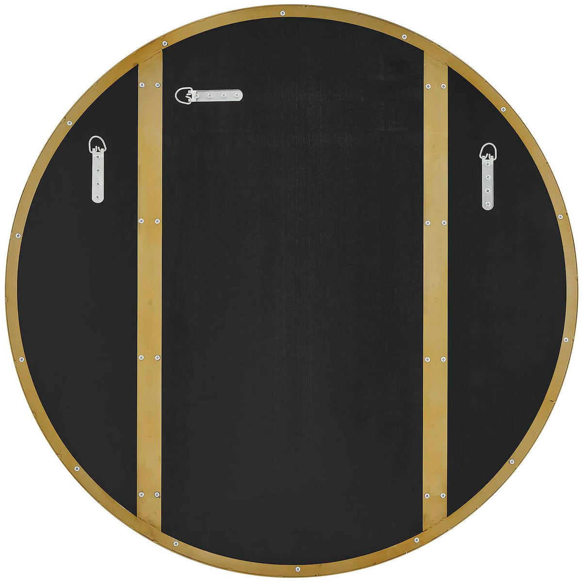 Amram Antique Brass Round Mirror