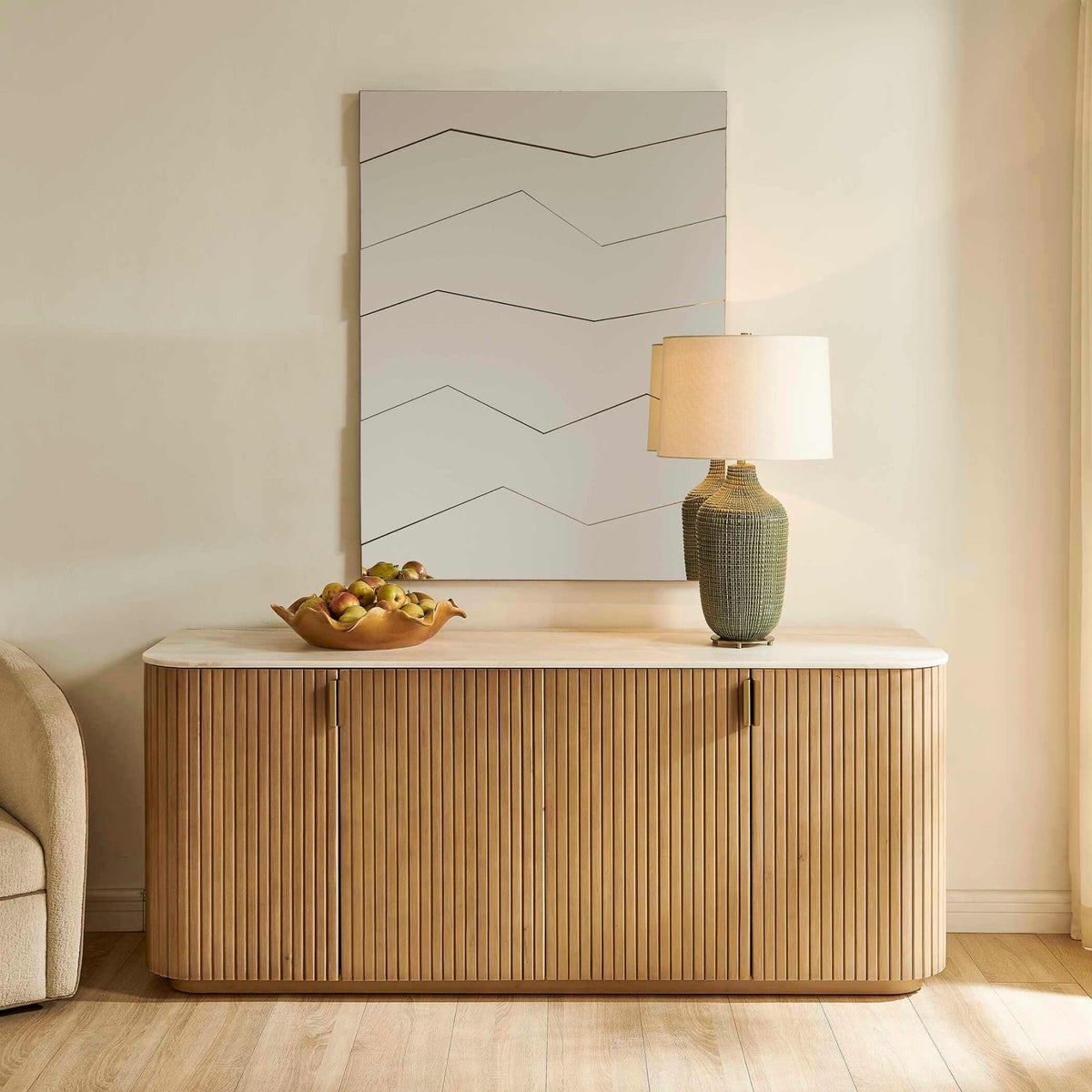Fracture Segmented Panel Rectangular Mirror