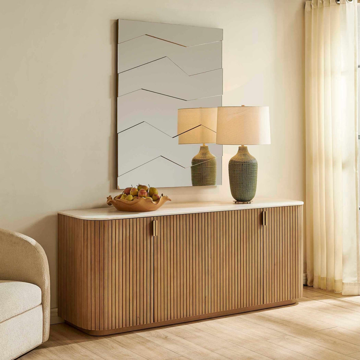 Fracture Segmented Panel Rectangular Mirror