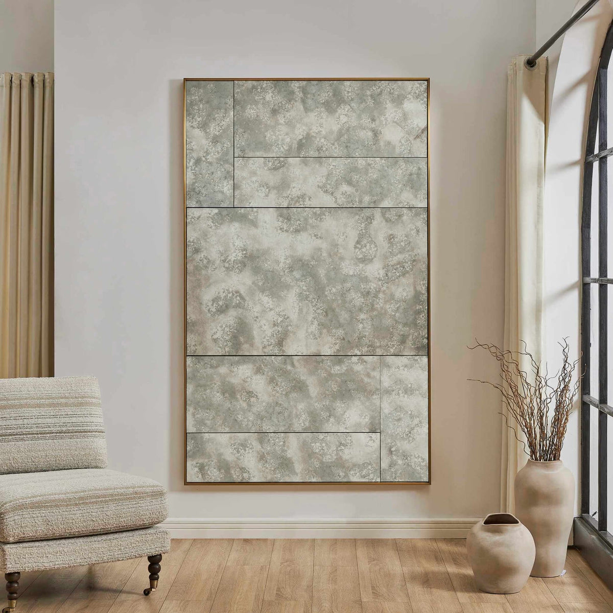 Rally Oversized Antiqued Mirror