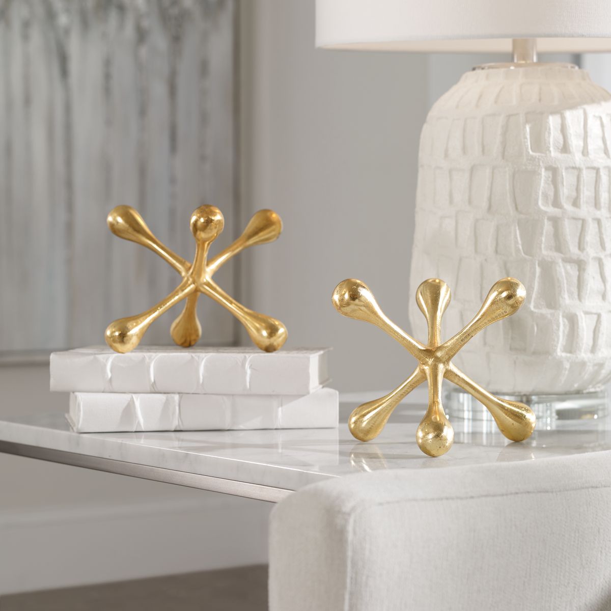 Harlan Jacks Ornament in Brass - Set of 2