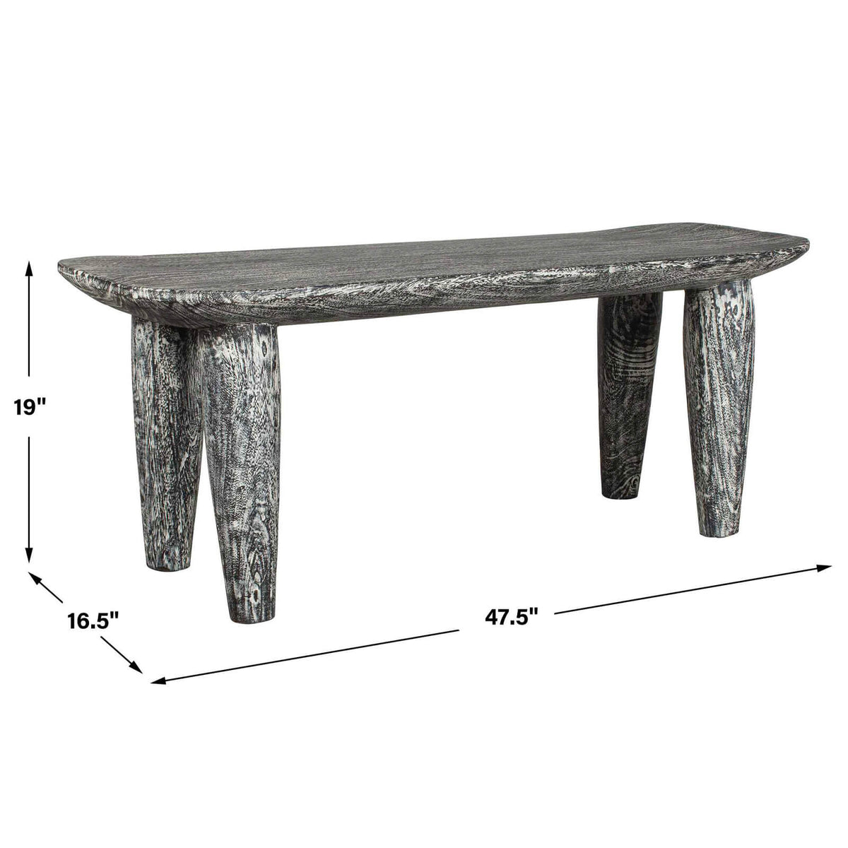 Fade To Black Wood Bench