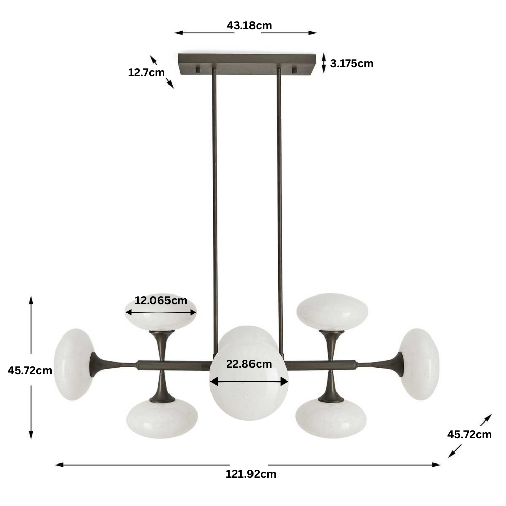 Vienna 8 Light Pendant in Bronze