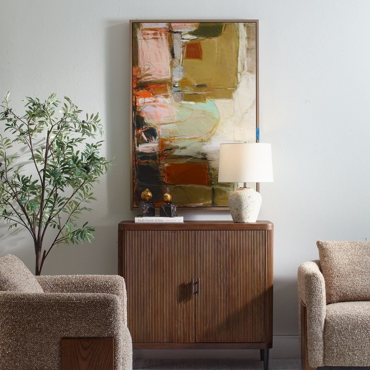 Palace Walls Framed Abstract Art