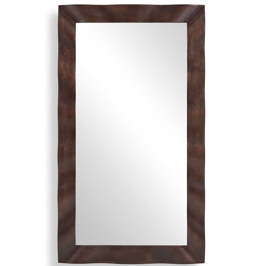 Wrinkle Wavy Mirror in Wood