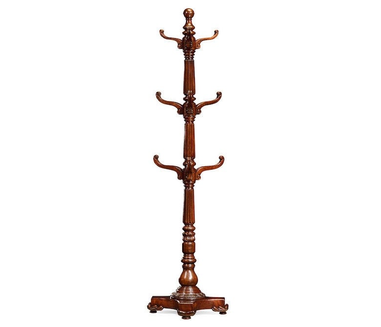 Victorian Style Hat and Coat Rack in Mahogany