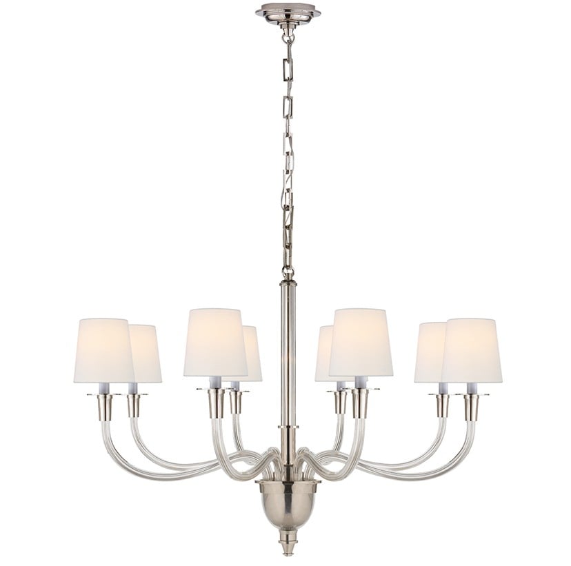 Vivian Large One-Tier Chandelier | Polished Nickel