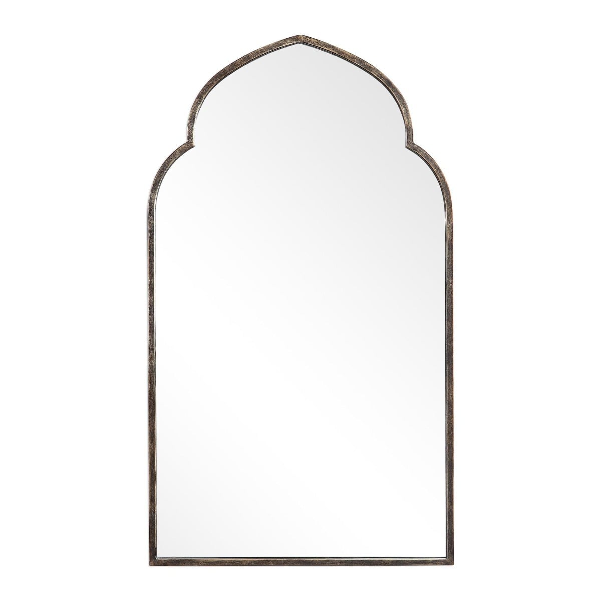 Temple Arched Mirror in Golden Bronze