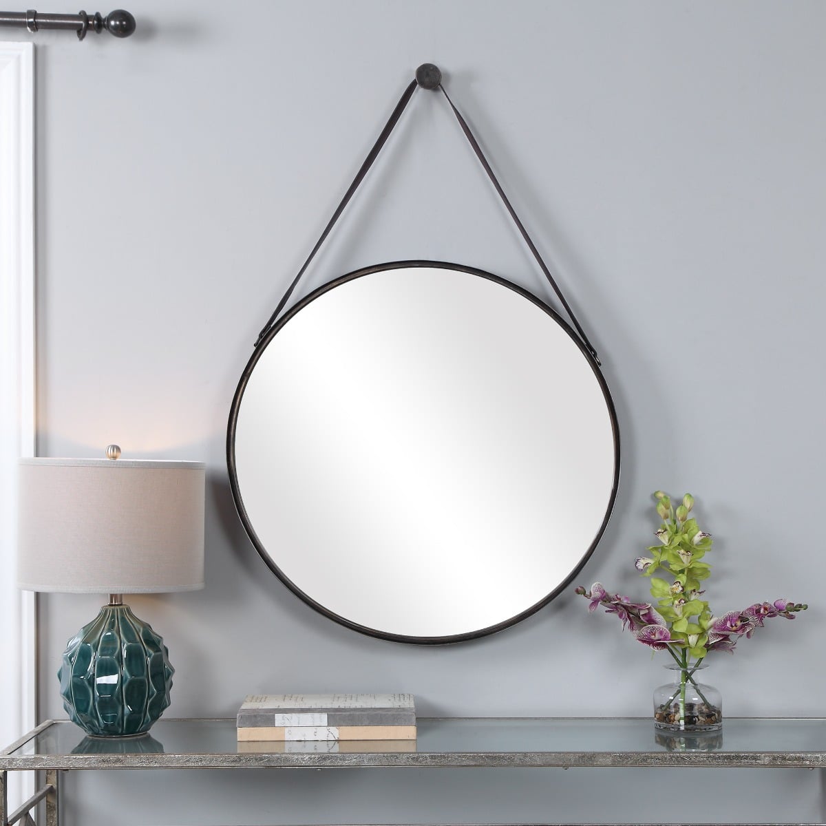 Lennon Hanging Mirror Antique Bronze