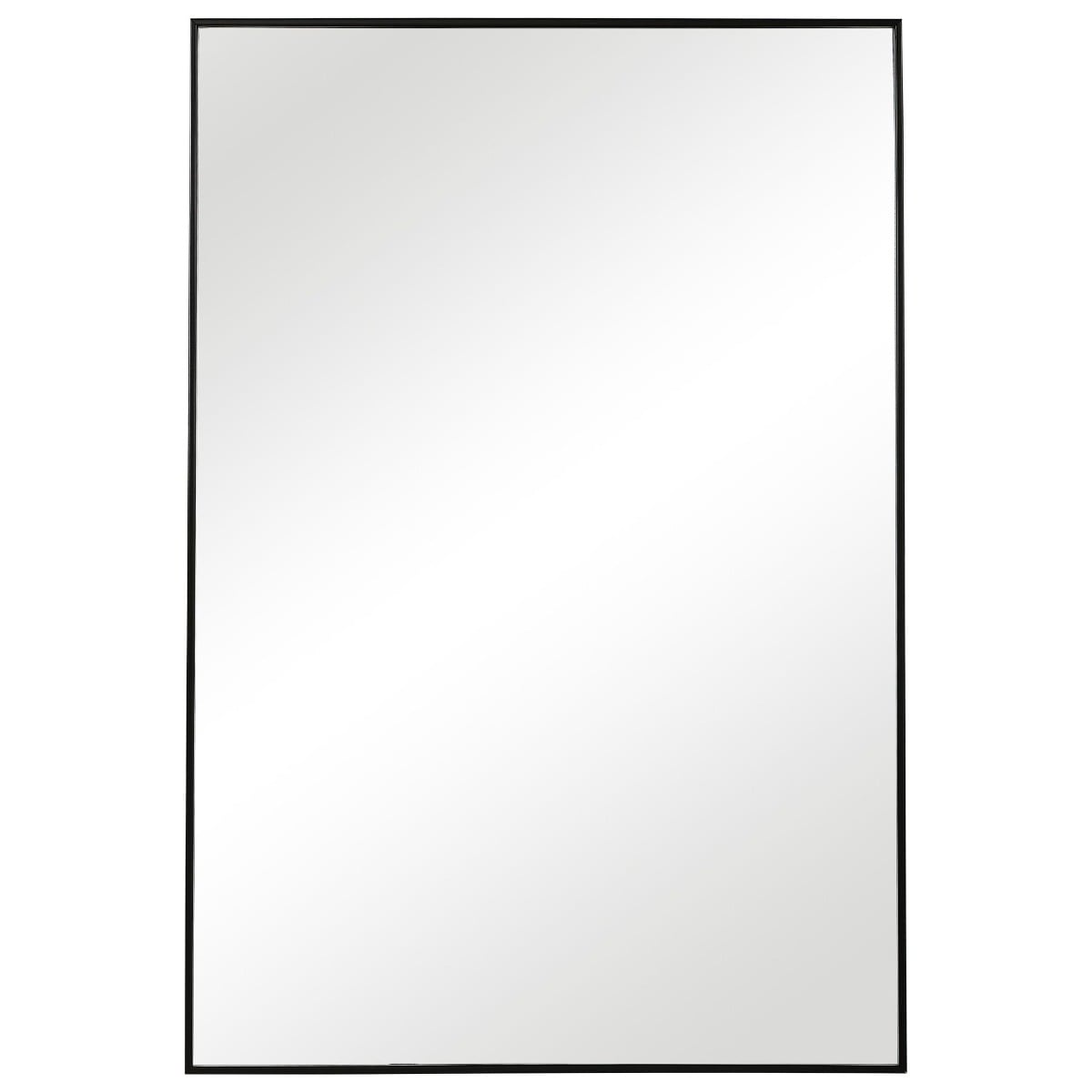 Simple Slim Frame Mirror Black