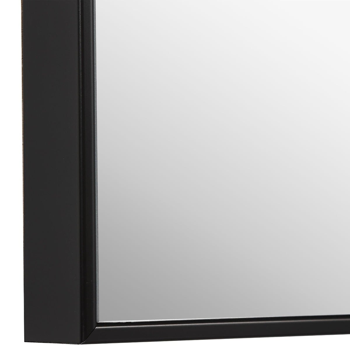 Simple Slim Frame Mirror Black