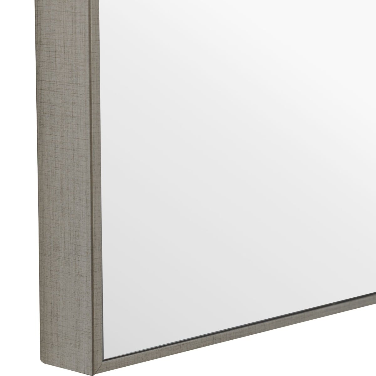 Simple Slim Frame Rectangular Mirror in Silver
