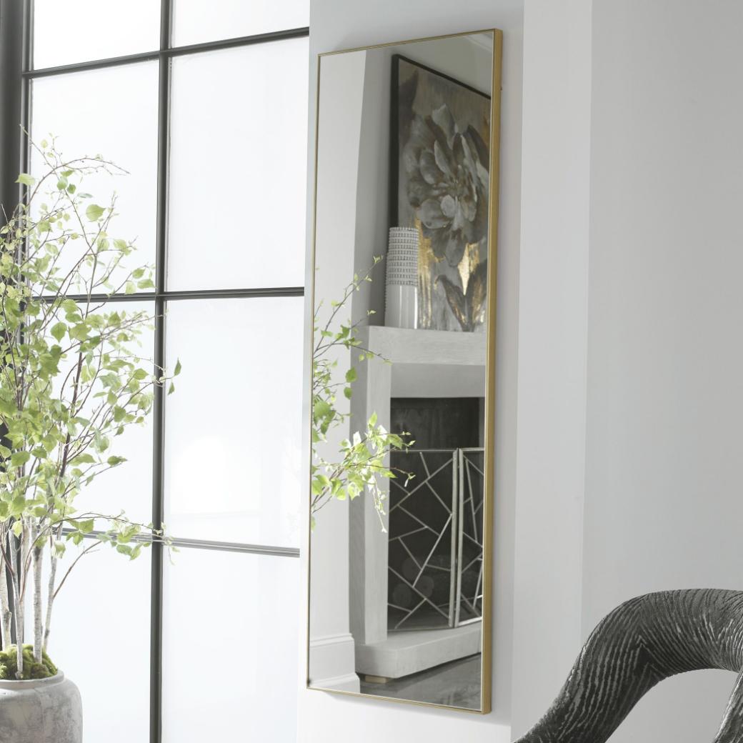Slim Frame Full-Length Mirror in Gold