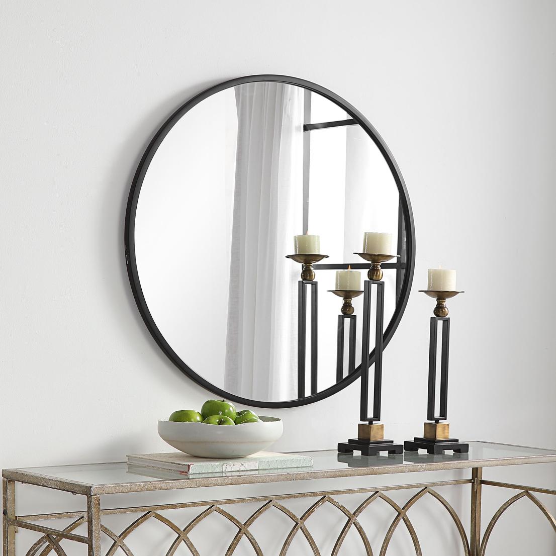 Eve Medium Round Mirror Black