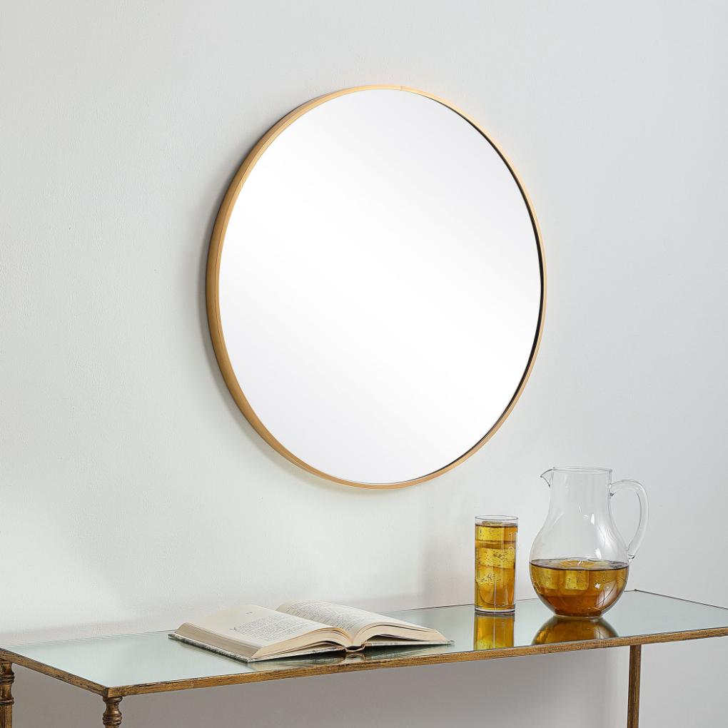 Evelyn Round Mirror Gold