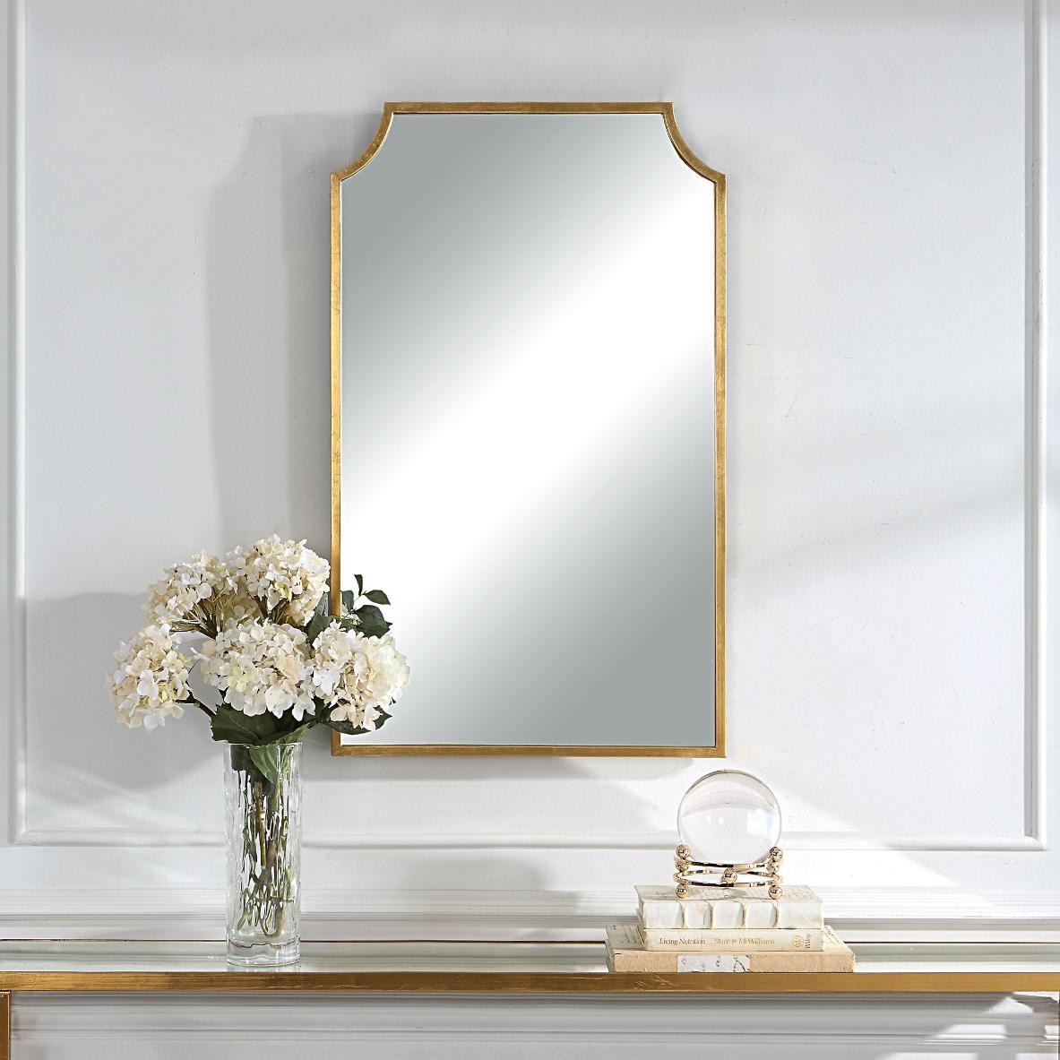 Bradley Mirror Gold Finish