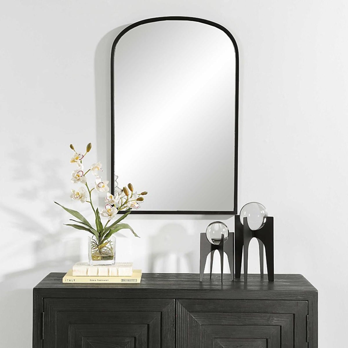 Aydyn Arched Mirror in Black