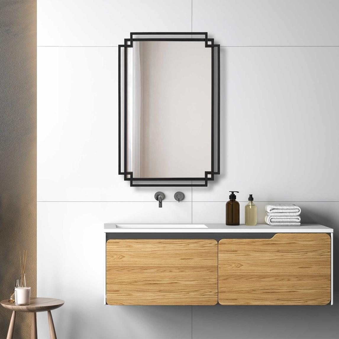 Deco Mirror Black Finish