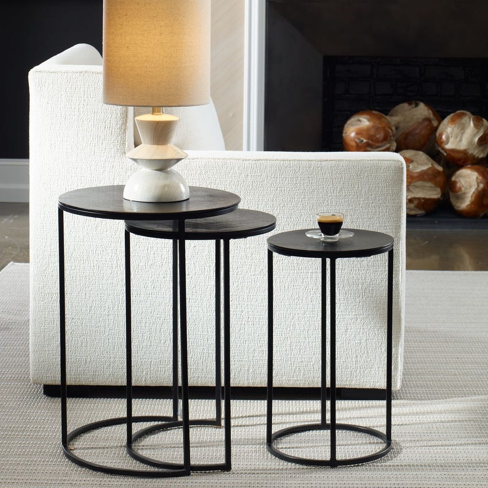 Espresso Set of Round Nesting Tables