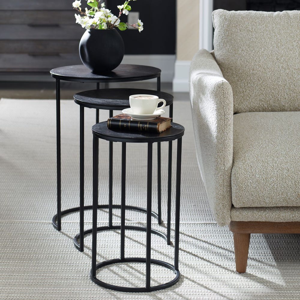Espresso Set of Round Nesting Tables