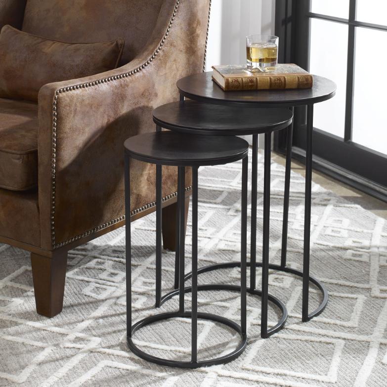 Espresso Set of Round Nesting Tables